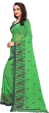 Elegant Georgette Printed Saree with Blouse piece For Women-thumb3