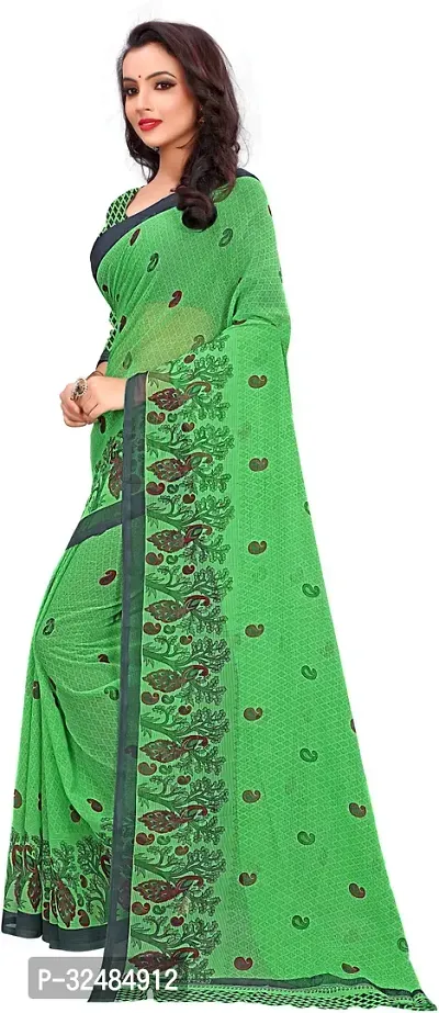 Elegant Georgette Printed Saree with Blouse piece For Women-thumb4