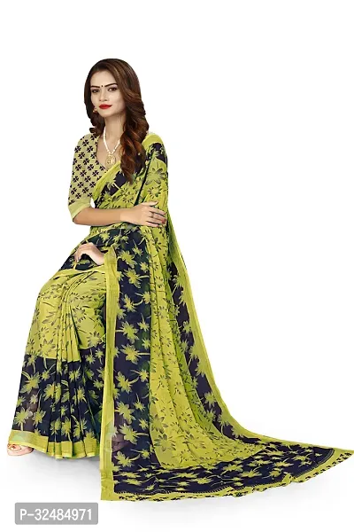 Elegant Georgette Printed Saree with Blouse piece For Women-thumb4