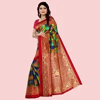 Stylish Multicoloured Art Silk Printed Saree with Blouse piece For Women-thumb3