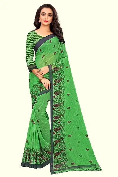 Stylish Polycotton Saree without Blouse piece For Women