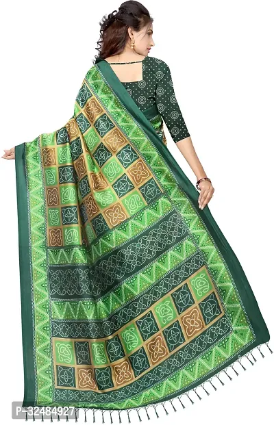 Elegant Art Silk Printed Saree with Blouse piece For Women-thumb2