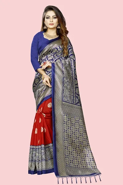 Hot Selling Art Silk Saree with Blouse piece 