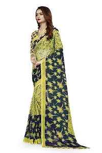 Elegant Georgette Printed Saree with Blouse piece For Women-thumb2