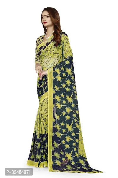 Elegant Georgette Printed Saree with Blouse piece For Women-thumb3