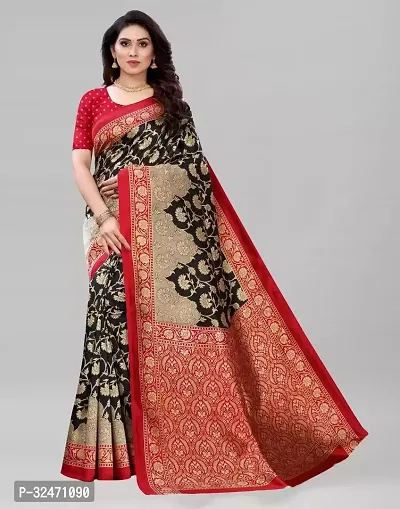 Stylist Art Silk Saree With Blouse Piece For Women-thumb0