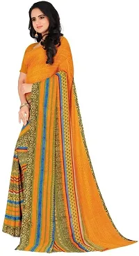 Beautiful Multicoloured Georgette Printed Saree For Women-thumb1