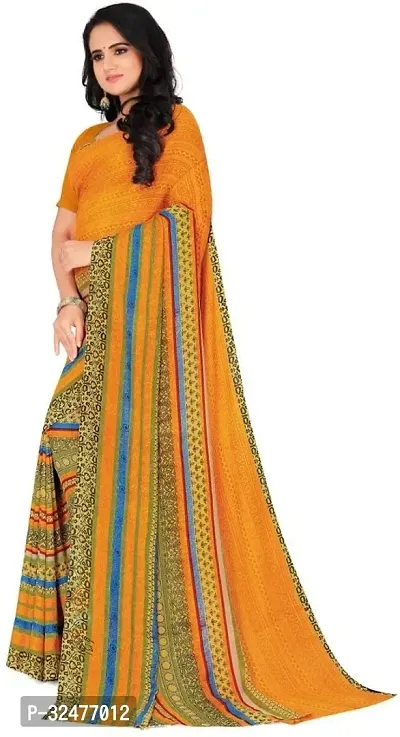 Beautiful Multicoloured Georgette Printed Saree For Women-thumb2