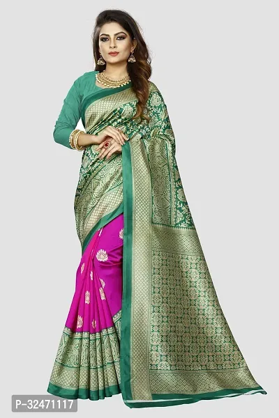 Stylist Art Silk Saree With Blouse Piece For Women-thumb0