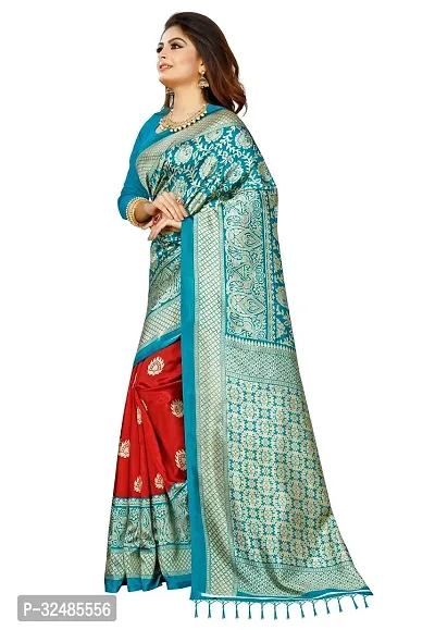 Elegant Art Silk Printed Saree with Blouse piece For Women-thumb3