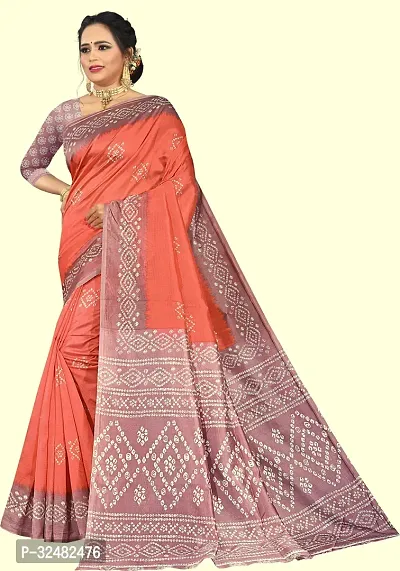 Stylish Multicoloured Art Silk Printed Saree with Blouse piece For Women-thumb0