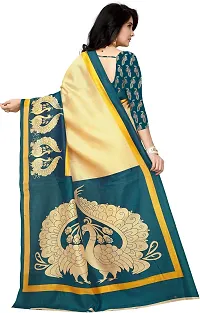 Beautiful Multicoloured Silk Blend Printed Saree With Blouse Piece For Women Pack Of 2-thumb1