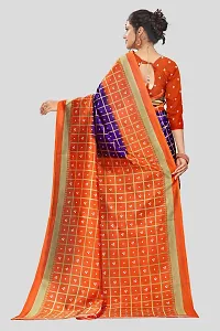 Elegant Art Silk Checked Saree with Blouse piece For Women-thumb2