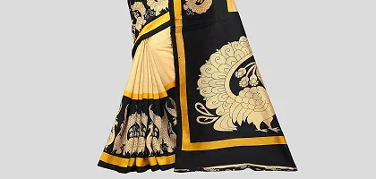 Stylish Multicoloured Cotton Blend Woven Design Saree with Blouse piece For Women-thumb4