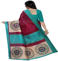 Beautiful Multicoloured Silk Blend Printed Saree With Blouse Piece For Women Pack Of 2-thumb3