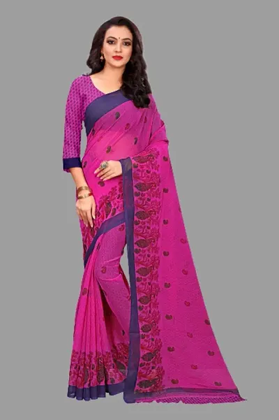 Alluring Georgette Saree with Blouse piece 