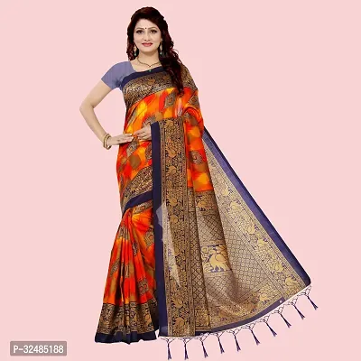 Elegant Art Silk Self Pattern Saree with Blouse piece For Women