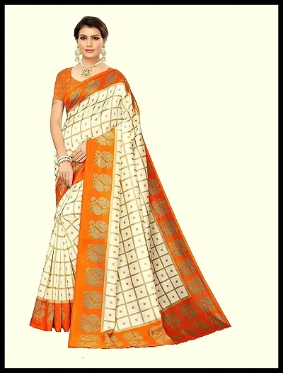 Hot Selling Art Silk Saree with Blouse piece 