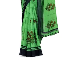 Beautiful Green Georgette Printed Saree With Blouse Piece For Women-thumb3