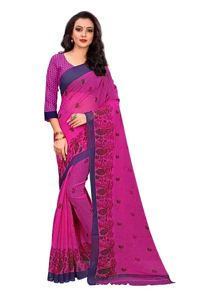 Stylish Polycotton Saree without Blouse piece For Women