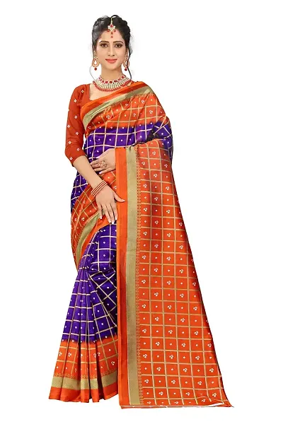 Elegant Art Silk Saree with Blouse piece