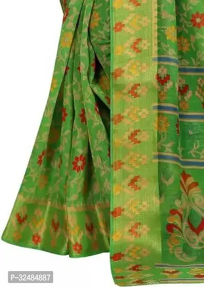 Elegant Cotton Silk Printed Saree with Blouse piece For Women-thumb4