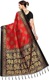 Elegant Art Silk Printed Saree with Blouse piece For Women-thumb1