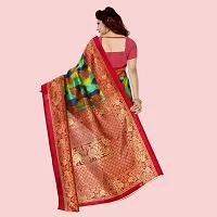 Stylish Multicoloured Art Silk Printed Saree with Blouse piece For Women-thumb2