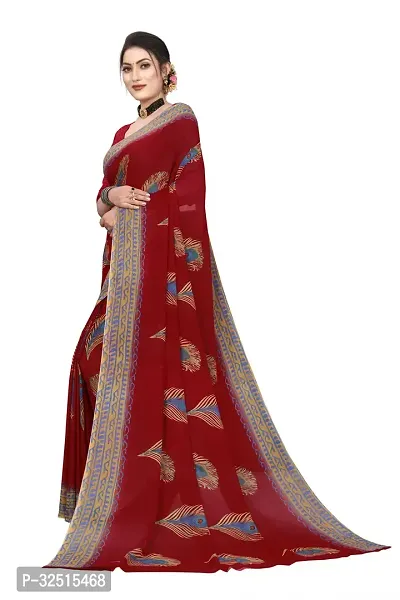 Stylish Multicoloured Georgette Printed Saree with Blouse piece For Women Pack of 2-thumb3