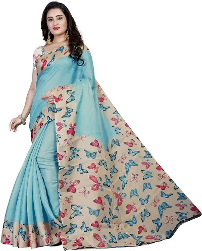 New Launched Art Silk Saree with Blouse piece For Women