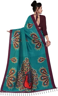 Elegant Art Silk Printed Saree with Blouse piece For Women-thumb1