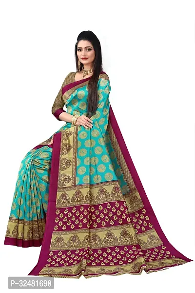 Beautiful Multicoloured Art Silk Printed Saree With Blouse Piece For Women Pack Of 2-thumb4