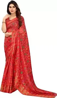 Elegant Cotton Silk Printed Saree with Blouse piece For Women-thumb4