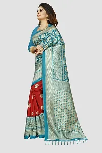 Beautiful Multicoloured Art Silk Woven Design Saree With Blouse Piece For Women-thumb3