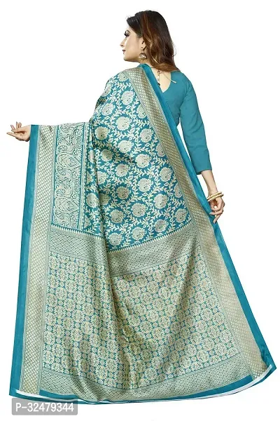 Beautiful Green Art Silk Woven Design Saree With Blouse Piece For Women-thumb3