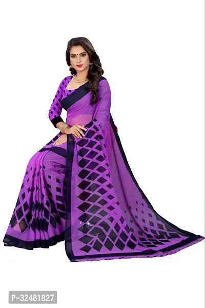 Beautiful Multicoloured Georgette Printed Saree With Blouse Piece For Women Pack Of 2-thumb5