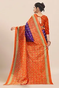 Elegant Art Silk Checked Saree with Blouse piece For Women-thumb1