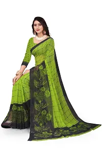 Elegant Multicoloured Georgette Saree with Blouse piece For Women-thumb3