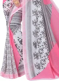 Stylish Multicoloured Georgette Printed Saree with Blouse piece For Women Pack of 2-thumb3