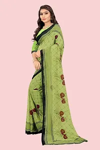 Elegant Georgette Printed Saree with Blouse piece For Women-thumb3