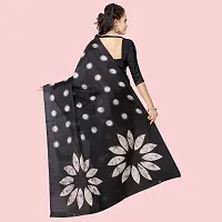 Elegant Silk Blend Printed Saree with Blouse piece For Women-thumb1