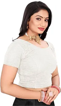 Reliable White Lycra Blend Stitched Blouses For Women-thumb1