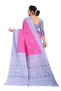 Beautiful Pink Art Silk Digital Print Saree With Blouse Piece For Women-thumb2