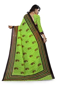 Stylish Green Georgette Printed Saree with Blouse piece For Women-thumb1