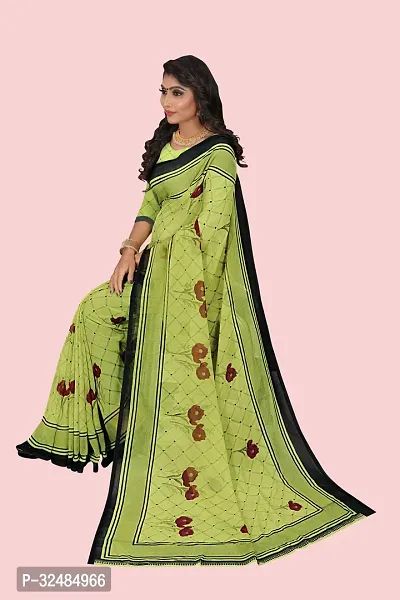 Elegant Georgette Printed Saree with Blouse piece For Women-thumb5