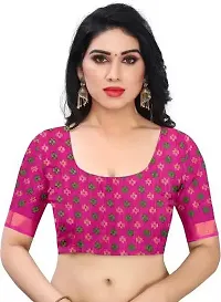 Elegant Cotton Silk Printed Saree with Blouse piece For Women-thumb2