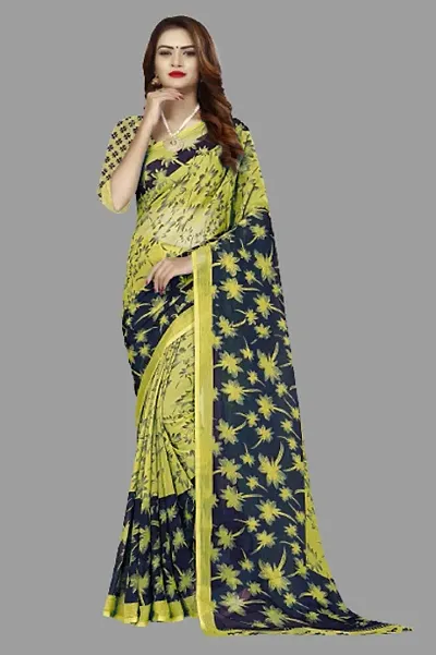 Beautiful Georgette Self Pattern Saree For Women