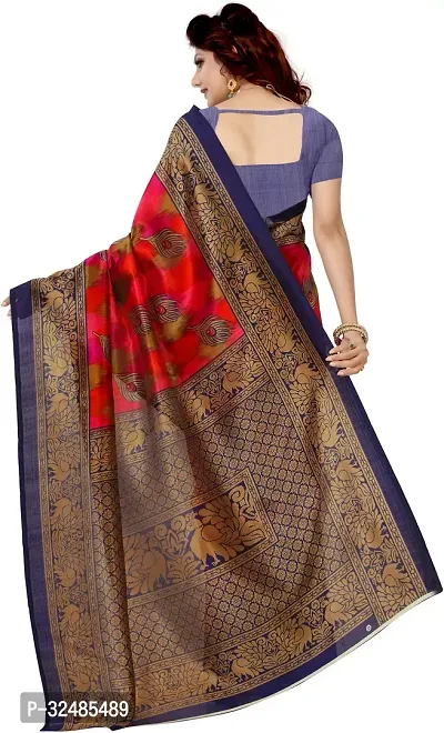 Elegant Art Silk Self Pattern Saree with Blouse piece For Women-thumb3