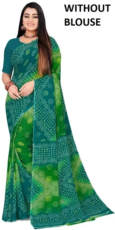 New In Georgette Saree without Blouse piece 