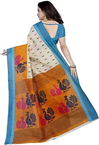 Elegant Cotton Blend Printed Saree with Blouse piece For Women-thumb3